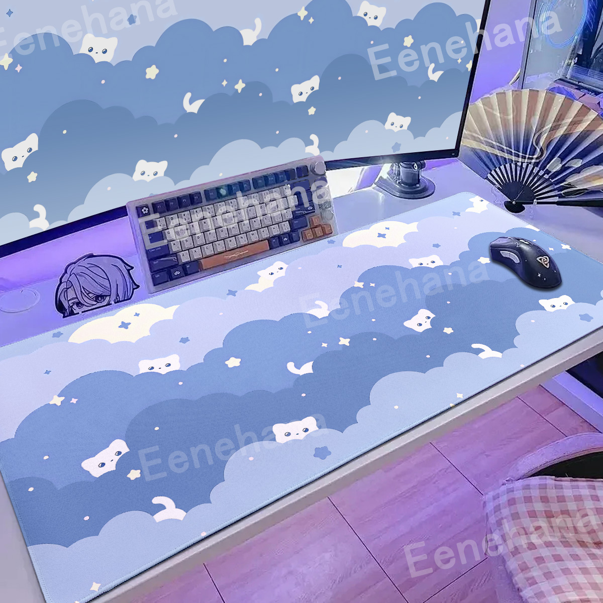 Xxl Art Clouds & Stars Pink Mo - Gaming Console Cloud reseña y precio