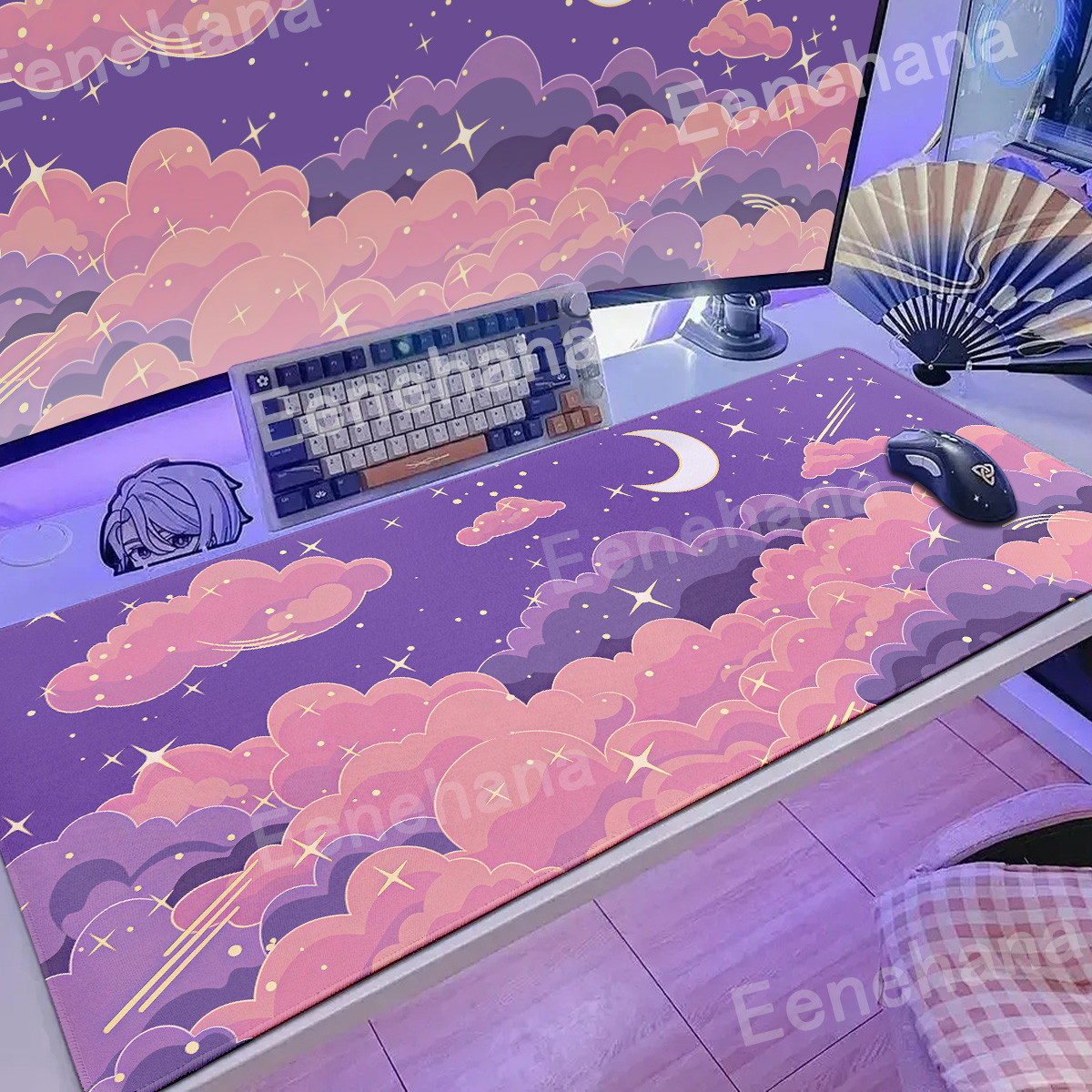 Xxl Art Clouds & Stars Pink Mo - Gaming Console Cloud reseña y precio