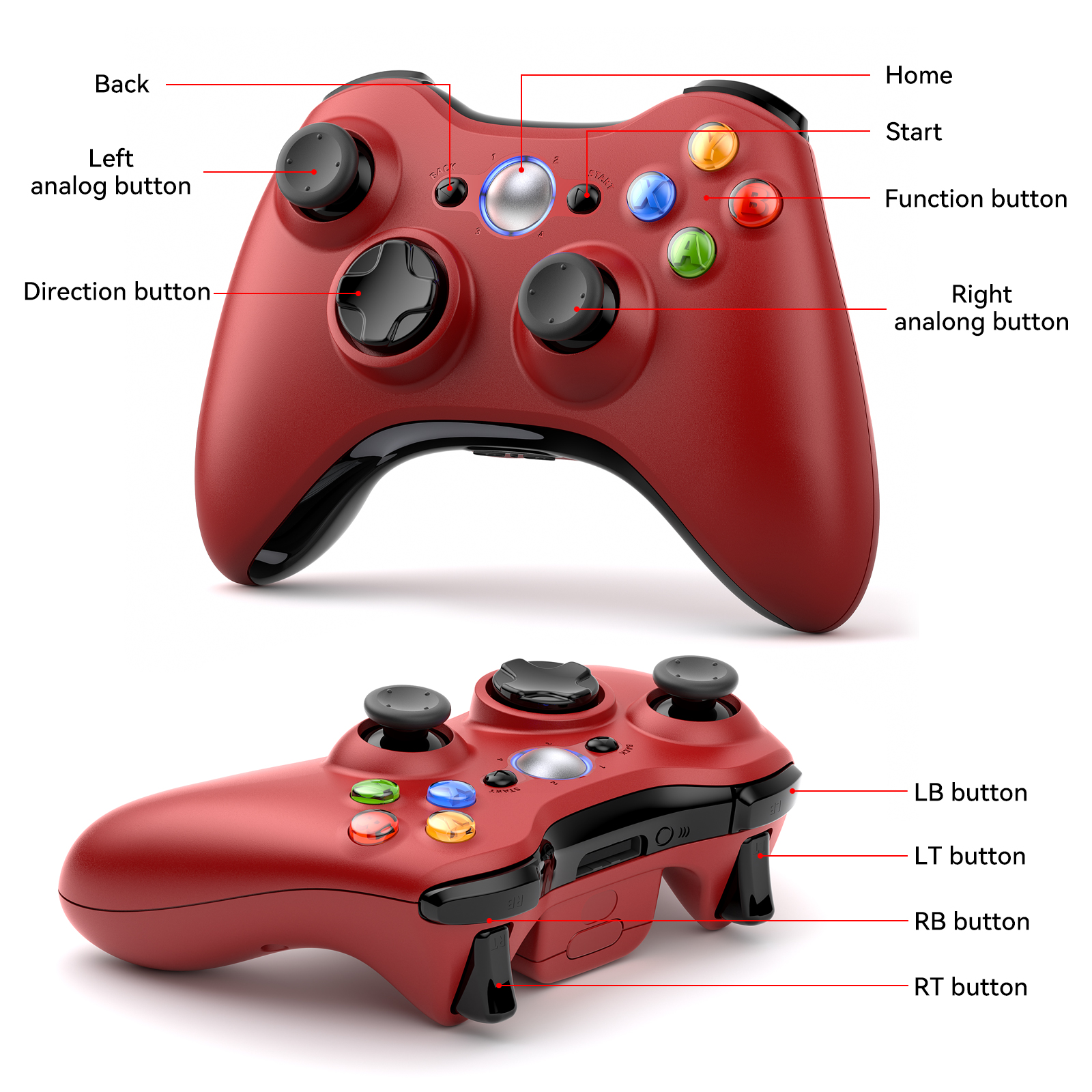 For Xbox 360 Gamepad Wireless  - Gaming Console Xbox 360 reseña y precio