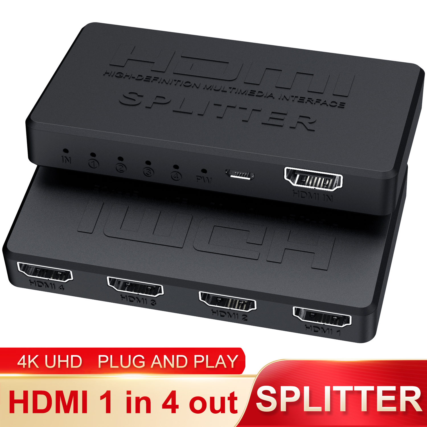 4K 2K HDMI Splitter 1 in 4 out - Gaming Console Bundle reseña y precio