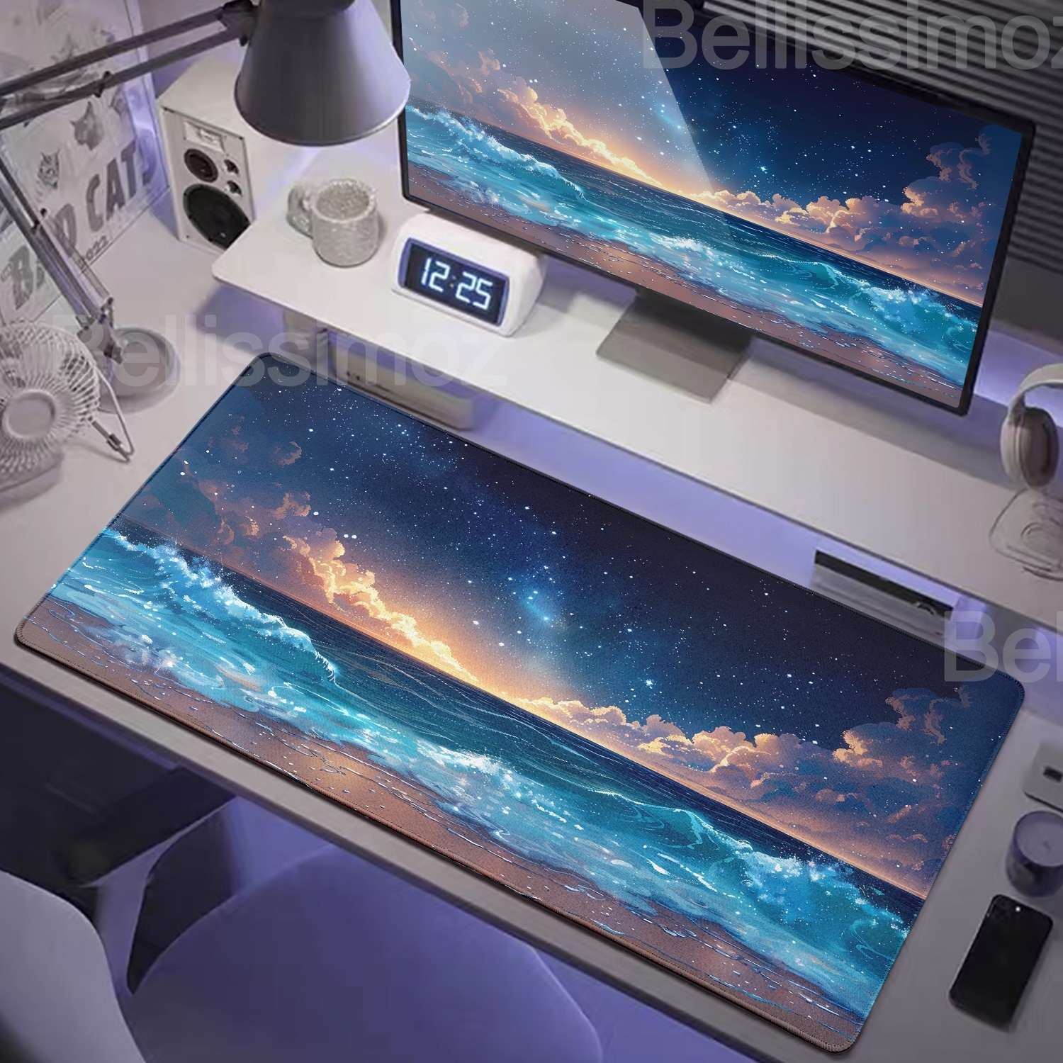 900*400Office Blue Mousepad Sk - Gaming Console Cloud reseña y precio