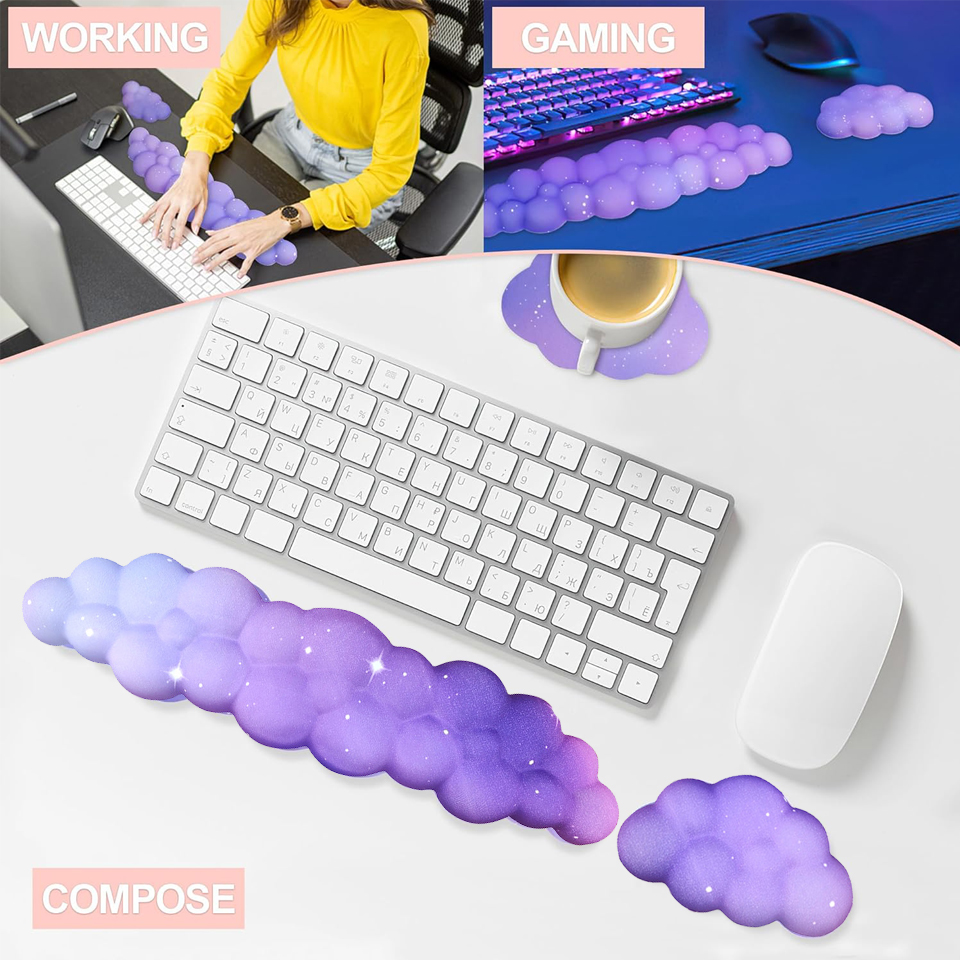 Mouse pad with wrist rest keyb - Gaming Console Cloud reseña y precio
